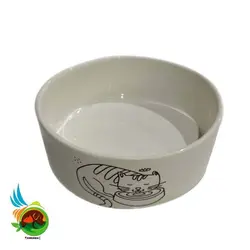 ست سه تایی ظرف آب و غذا سرامیکی مخصوص گربه