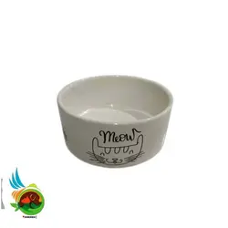 ست سه تایی ظرف آب و غذا سرامیکی مخصوص گربه