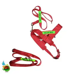 قلاده کتفی سگ طرح پلیس شبرنگ دار ( سایز XXLarge )