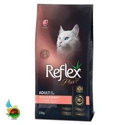 غذای خشک گربه بالغ رفلکس پلاس هیربال با طعم ماهی Reflex plus adult cat food hairball & indoor with salmon وزن 15 کیلوگرم
