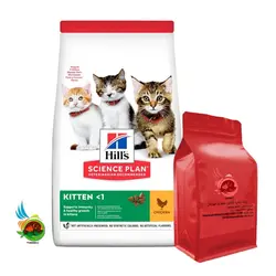 غذای خشک بچه گربه هیلز با طعم مرغ Hills science plan kitten with chicken وزن 1 کیلوگرم ( بسته بندی ملودی )