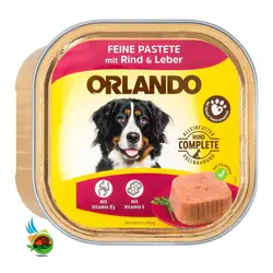 ووم سگ اورلاندو با طعم گوشت و جگر Orlando mit rind & leber وزن 300 گرم