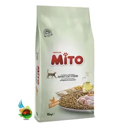 غذای خشک گربه بالغ میتو با طعم مرغ Mito adult cat food with chicken وزن 15 کیلوگرم