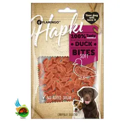 تشویقی لقمه ای سگ فلامینگو با طعم اردک Flamingo duck bites وزن 85 گرم