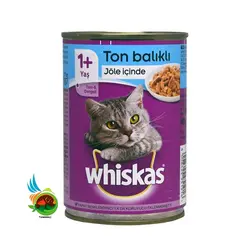 کنسرو گربه ویسکاس با طعم ماهی تن Whiskas with tuna وزن 400 گرم