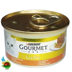 کنسرو گربه گورمت گلد با طعم قلوه Purina gourmet gold with kidney وزن 85 گرم