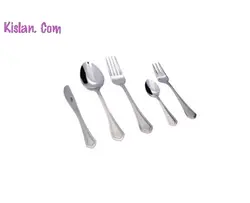 سرویس قاشق و چنگال 30 پارچه ناب استیل مدل ونیز مات | کیسلان