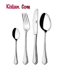 سرویس قاشق و چنگال 46 پارچه ناب استیل مدل 2 | کیسلان