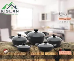 قابلمه 10 پارچه گرانیتی وایکینگ مشکی | کیسلان