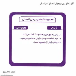 کارت های ببین و بخوان اعضای بدن انسان