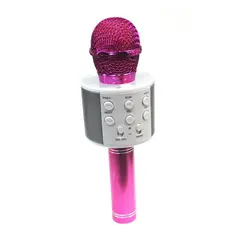 میکروفن شارژی اصل  (اسپیکر مدل ws-858 ) همراه با یک عدد باطری شارژی