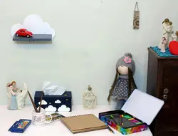 شلف چوبی دیواری کودکانه طرح ابر koala accessories