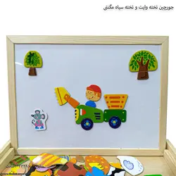 جورچین تخت وایت برد و تخته سیاه مگنتی حیوانات مزرعه