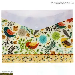پوشه دکمه دار طرحدار پاپکو کد 127