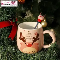 ماگ سرامیک قاشق گوزن کریسمس