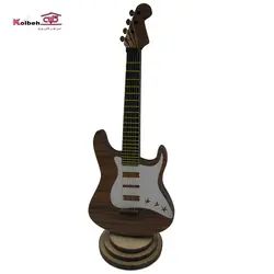 گیتار الکتریک ساز دکوری چوبی Wooden electric guitar decorative instrument