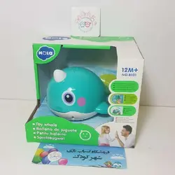 #۱۳۵۵# hl8101   نهنگ آبپاش حمام هولی تویز - toy whale  - huile toys