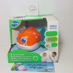 #۱۳۵۷# hl810۳  ماهی فانوسی آبپاش حمام هولی تویز - toy lanternfish  - huile toys