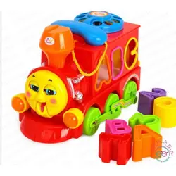 قطار جايگذاري اشکال تلفن دار هولي تويز 8810 - Smart Train huile toys