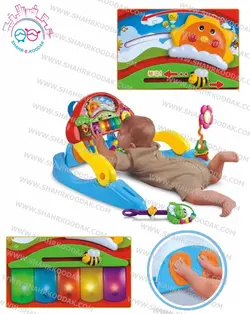 آويز بازي چند کاره خورشيد با پيانو هولي تويز 786 - Huile Toys Intelligent Multi Fanctional Fitness Piano