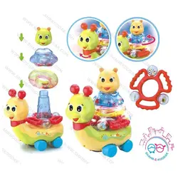 حلقه هوش حلزون هولي تويز 576 - Huile Toys Stacking &amp; Flashing Snail