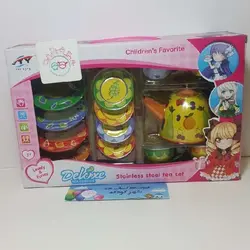 #1189# ظروف آشپزخانه ست چایخوری فلزی- طرح میوه  set toy