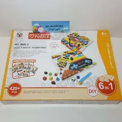 #۱۱۴۵# لگو پازلی ۴۲۰ قطعه ۲-۵۹۹۳ - toy bricks puzzle 6 in 1 - Kai si te toys