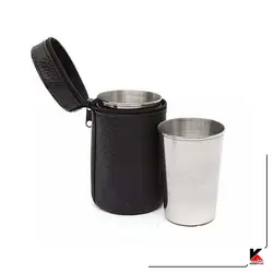 ست لیوان استیل کاور چرمی