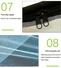 تخت آویز (ننو) شمعی دو نفره پشه بنددار اتومات