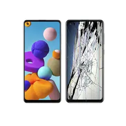 تعویض گلس samsung A21s - کوک موبایل