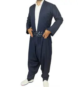 لباس کردی مردانه مدل هورامی با شال کمر