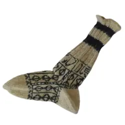 جوراب پشمی ریزبافت درجه یک دستباف سنتی کردستان کد 1003 سایز 42-43