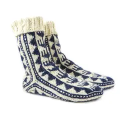 جوراب پشمی مردانه دستبافت سنتی کردستان کد 128 سایز 40-41