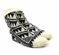 جوراب پشمی مردانه دستبافت سنتی کردستان کد 113 سایز 44