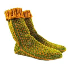 جوراب پشمی دستباف سنتی کردستان کد 147 سایز 41-42