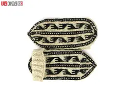 جوراب پشمی مردانه دستبافت سنتی کردستان کد 218 سایز 43-44