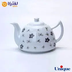 قوری چینی یونیک UN-7547 مدل گل طوسی