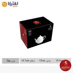 چینی زرین قوری چای استوانه بزرگ طرح بیدگل مینیاتوری