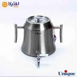 کتری استیل 5 لیتر و قوری چینی یونیک مدل UN-7204