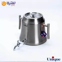 کتری استیل 5 لیتر و قوری چینی یونیک مدل UN-7204