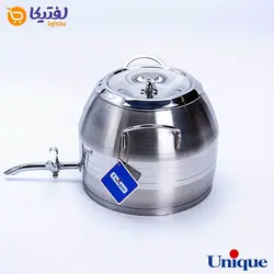 کتری استیل 5 لیتر و قوری چینی یونیک طرح ترک UN-7293