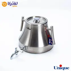 کتری استیل 5 لیتر و قوری چینی یونیک UN-7201