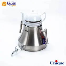 کتری استیل 5 لیتر و قوری چینی یونیک UN-7201