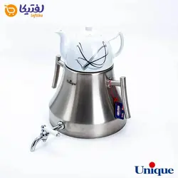 کتری استیل 5 لیتر و قوری چینی یونیک UN-7201