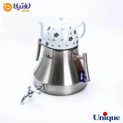 کتری استیل 5 لیتر و قوری چینی یونیک UN-7201