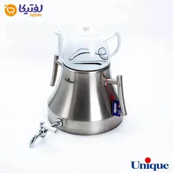 کتری استیل 5 لیتر و قوری چینی یونیک UN-7201