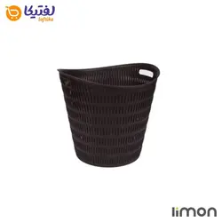 سبد رخت گرد طرح بامبو لیمون