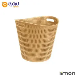 سبد رخت گرد طرح بامبو لیمون