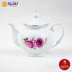 چینی زرین قوری چهار ترک طرح رزفلاور