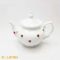 چینی زرین قوری چهار ترک طرح پینک رز مینیاتور